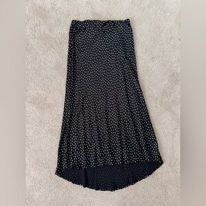 Abercrombie and Fitch Black Polka Dot Midi Skirt